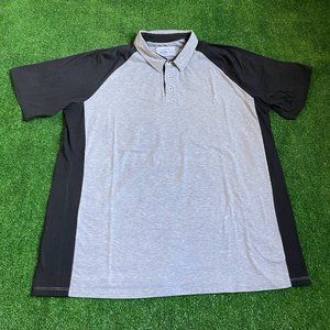 Alfa Men's Embroidered Logo Raglan Sleeve Colorblock Polo Shirt Big Size XXL